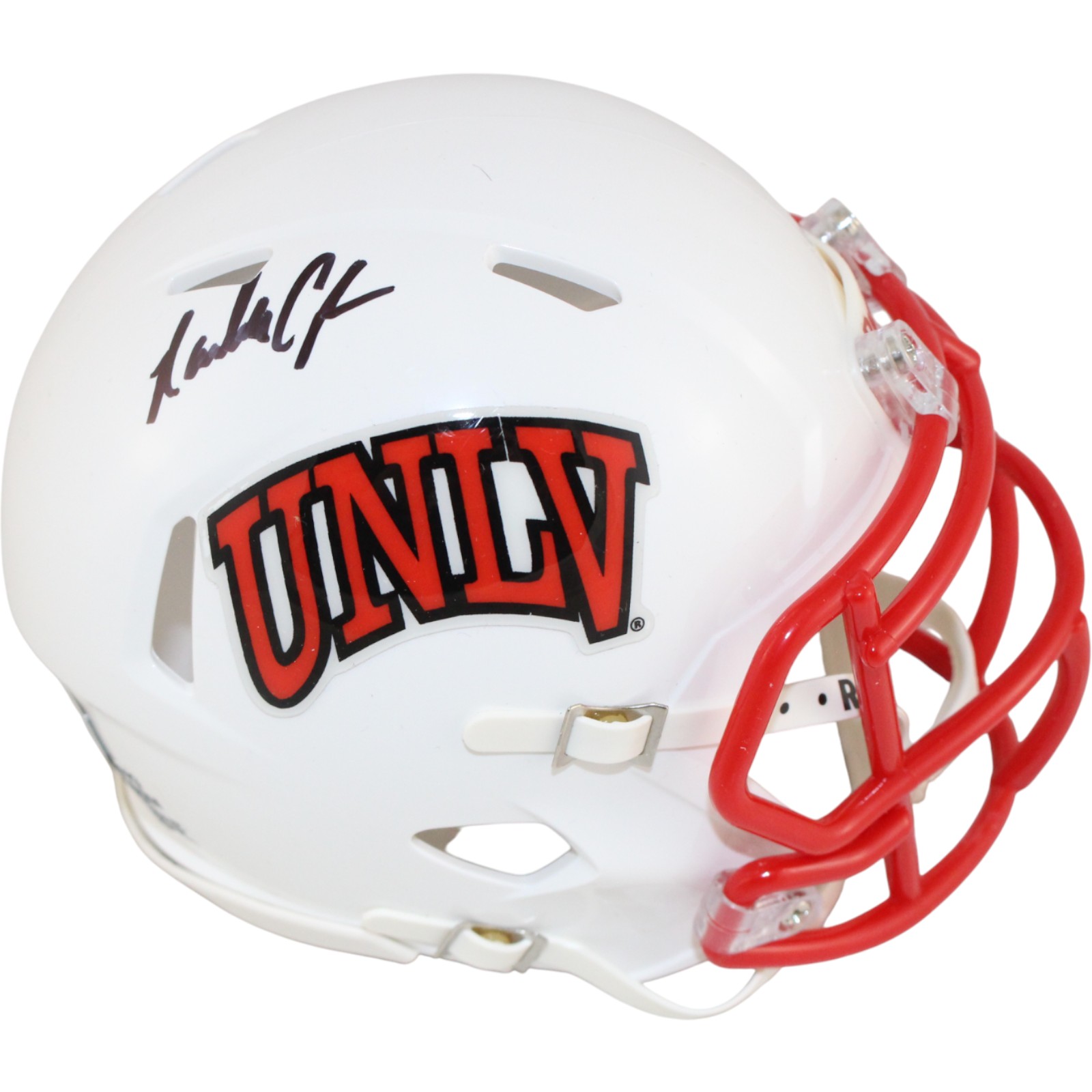 Randall Cunningham Autographed UNLV Running Rebels Mini Helmet Beckett W 53208 1 Randall Cunningham Autographed UNLV Running Rebels Mini Helmet Beckett W 53208