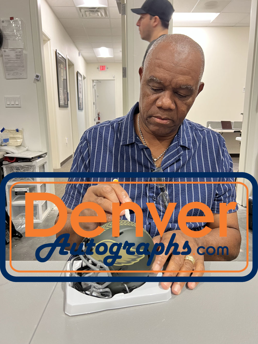 Randall Cunningham Autographed Philadelphia Eagles Mini Helmet 25 STS BAS 53203