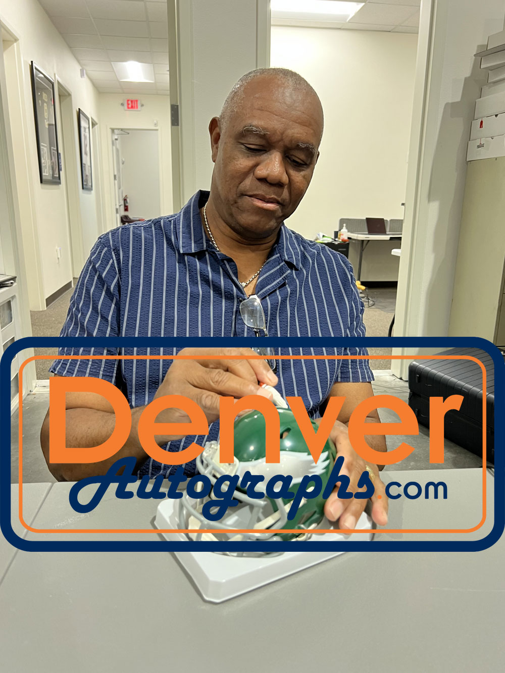 Randall Cunningham Autographed Philadelphia Eagles Mini Helmet TB Beckett 53205 5 Randall Cunningham Autographed Philadelphia Eagles Mini Helmet TB Beckett 53205