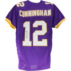 Randall Cunningham Autographed/Signed Pro Style XL Purple Jersey Beckett W 53210