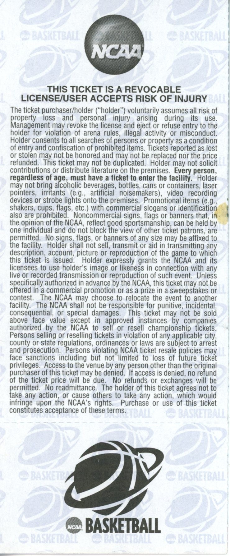 2008 Elite 8 March Madness Davidson Wildcats Ticket Curry Sets 3PT Record 55559