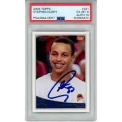 Stephen Curry Autographed Golden State Warriors 2009 #321 PSA 6 10 Auto RC 56201