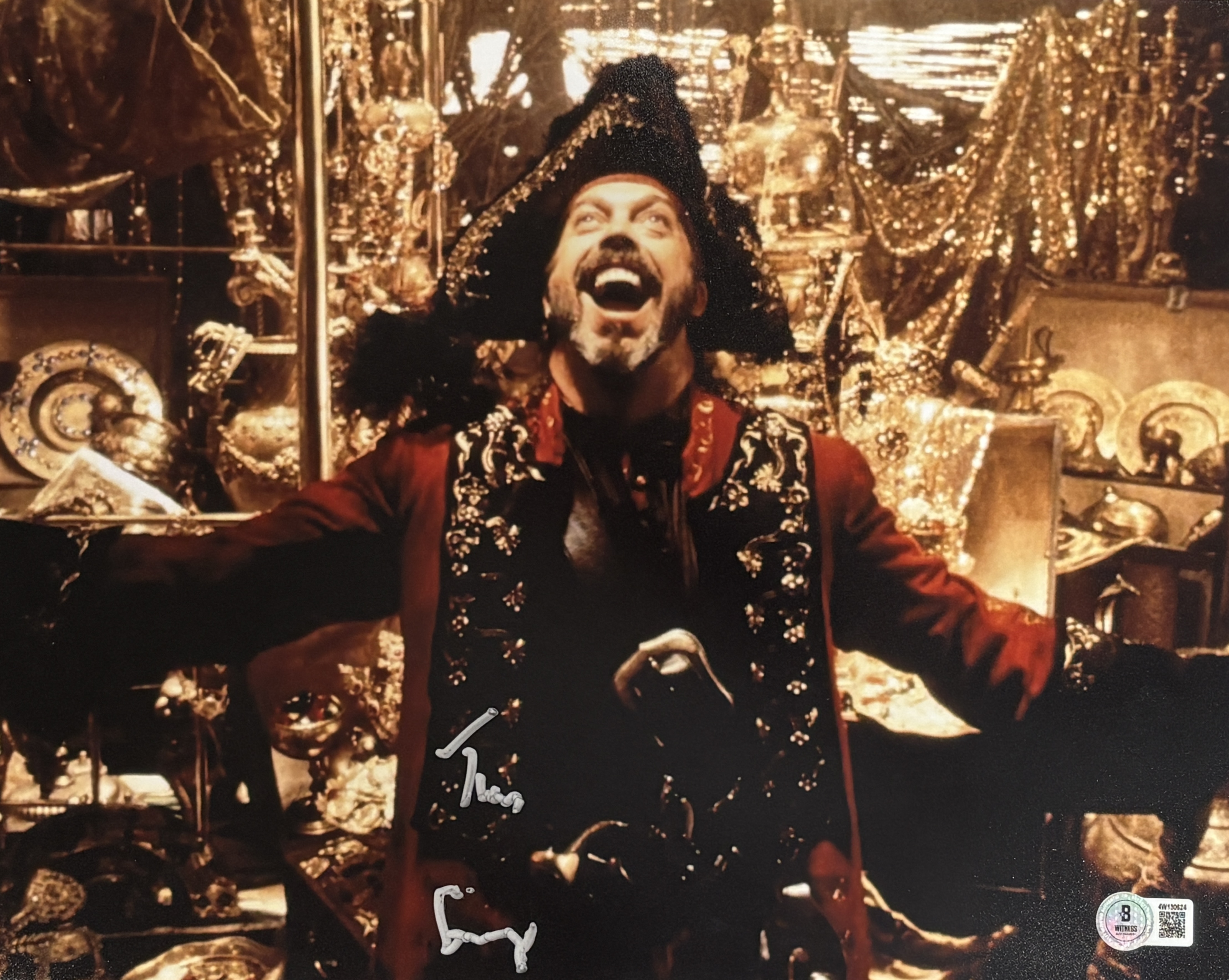 Tim Curry Autographed/Signed Muppet Treasure Island 11x14 Photo Beckett 54835