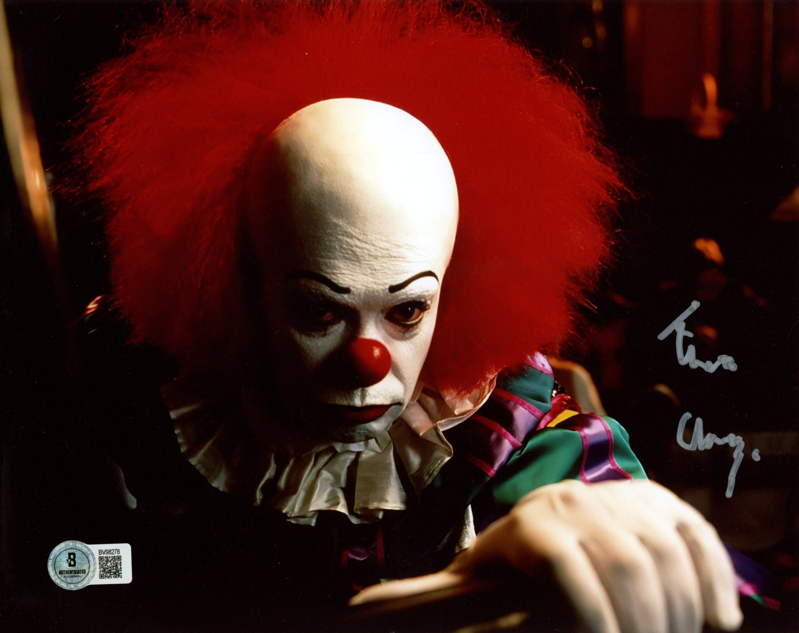 Tim Curry Autographed/Signed "IT" Movie 8x10 Photo Beckett 56328 1 Tim Curry Autographed/Signed "IT" Movie 8x10 Photo Beckett 56328