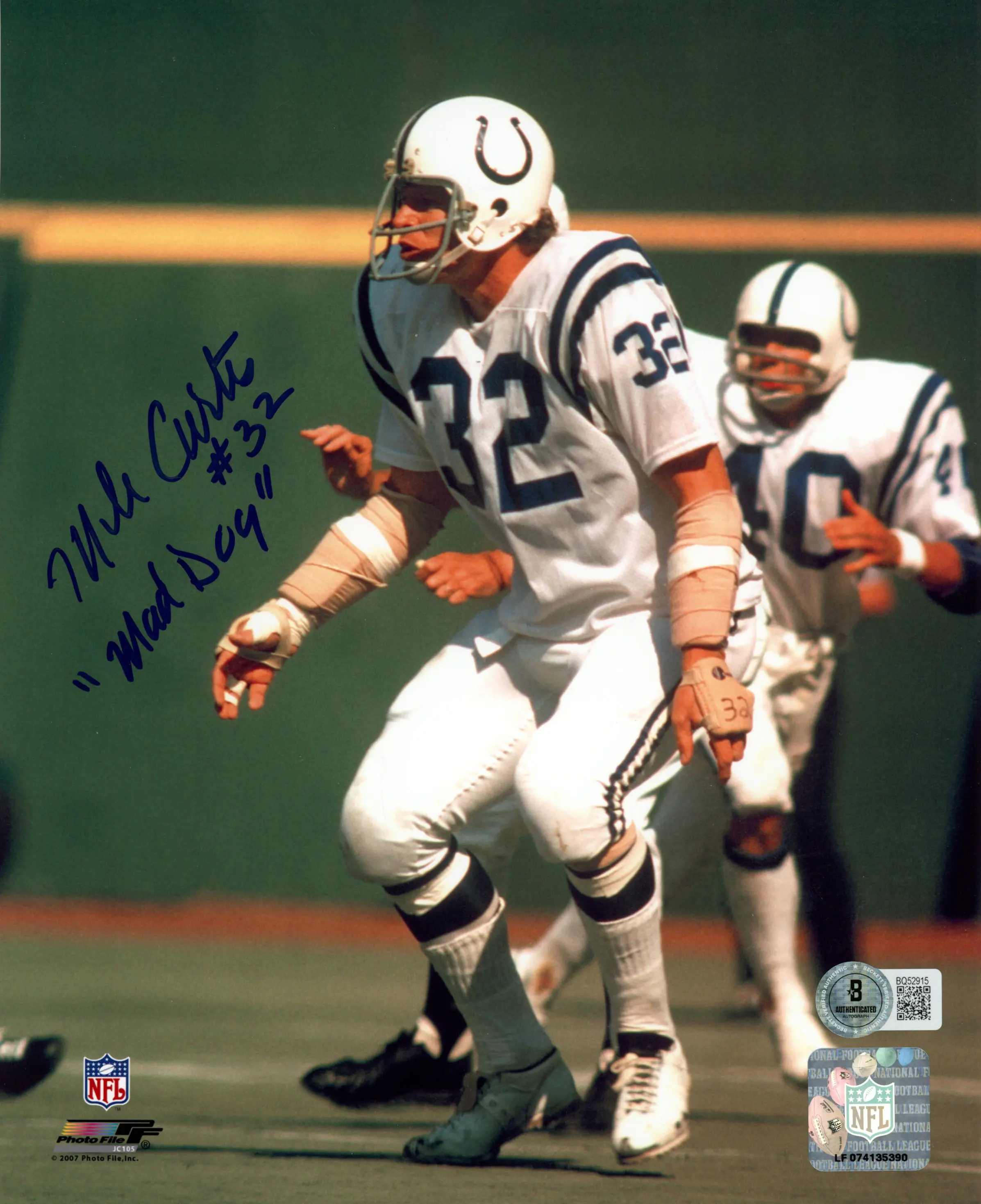 Mike Curtis Autographed/Signed Baltimore Colts 8x10 Photo Mad Dog Beckett 57342