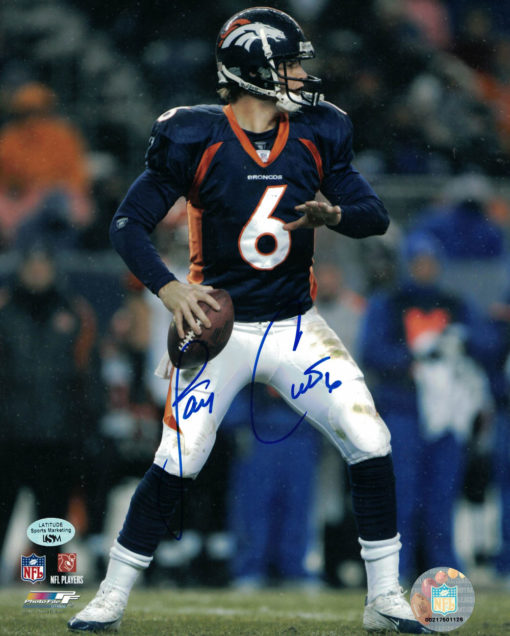 Jay Cutler Autographed/Signed Denver Broncos 8x10 Photo 27533 PF
