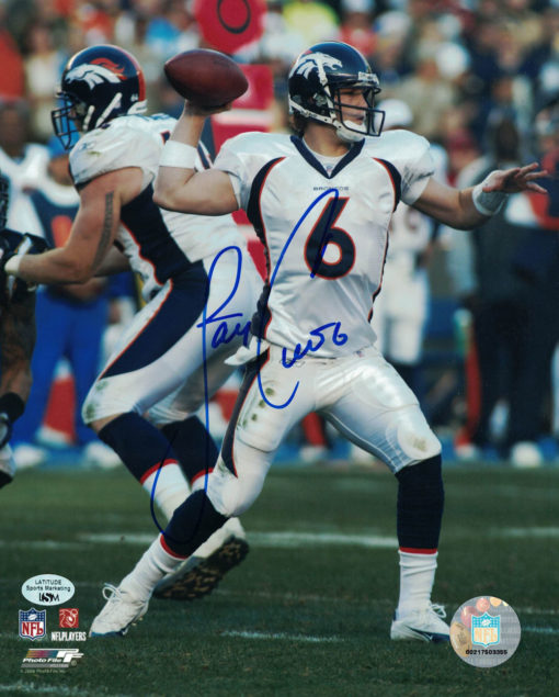 Jay Cutler Autographed/Signed Denver Broncos 8x10 Photo 27532 PF