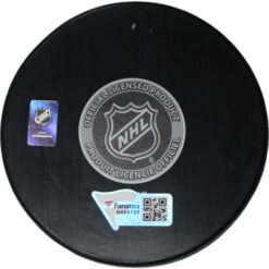 Colton Dach Kirby Dach Autographed Chicago Blackhawks Hockey Puck FAN 46837
