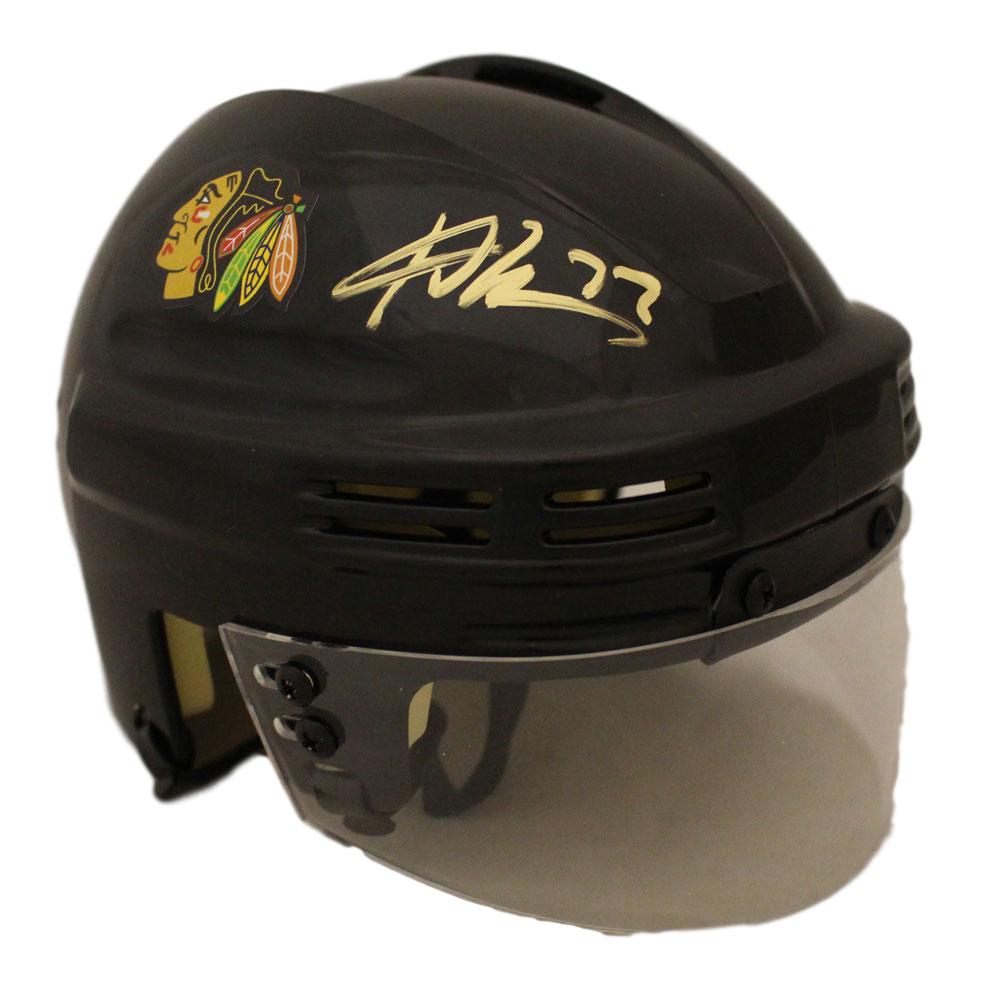 Kirby Dach Autographed/Signed Chicago Blackhawks Mini Helmet FAN 27291