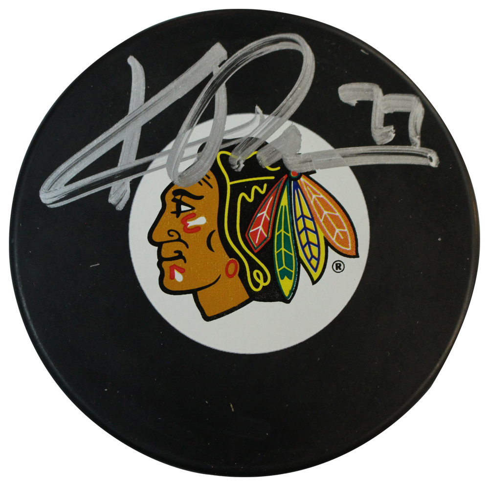 Kirby Dach Autographed/Signed Chicago Blackhawks Puck Fanatics