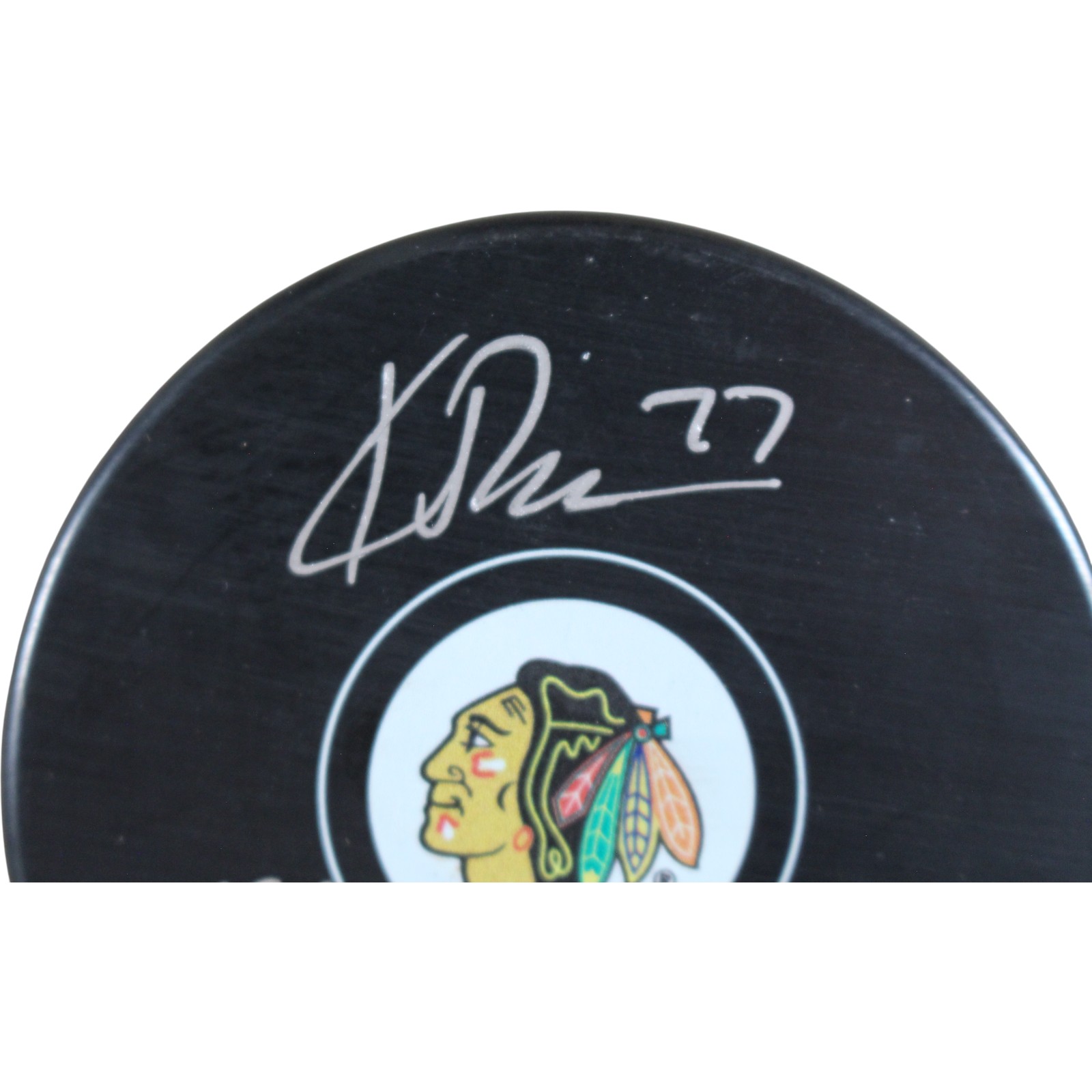 Kirby Dach Autographed Chicago Blackhawks Puck 1st SCP Goal Fanatics 53850