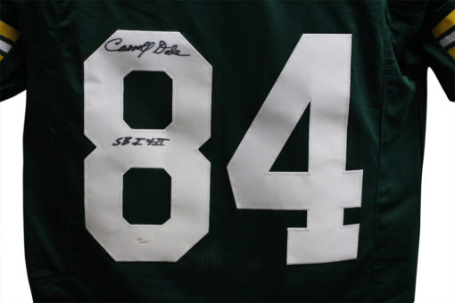 Carroll Dale Autographed/Signed Pro Style Green XL Jersey SB I & II JSA 25108