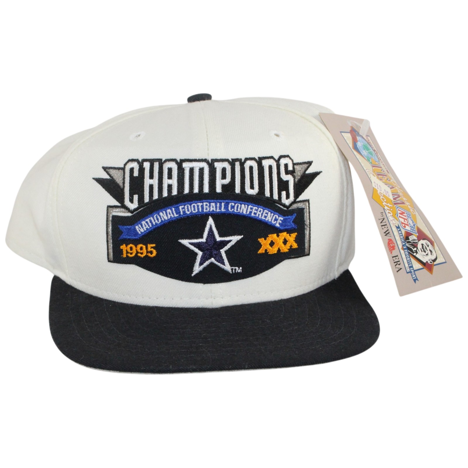 Dallas Cowboys 1995 NFC Champions New Era White Snapback Hat 55999