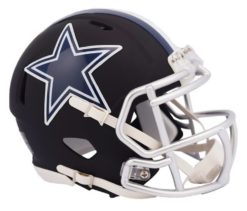 Dallas Cowboys Black Matte Speed Mini Helmet New In Box 18571