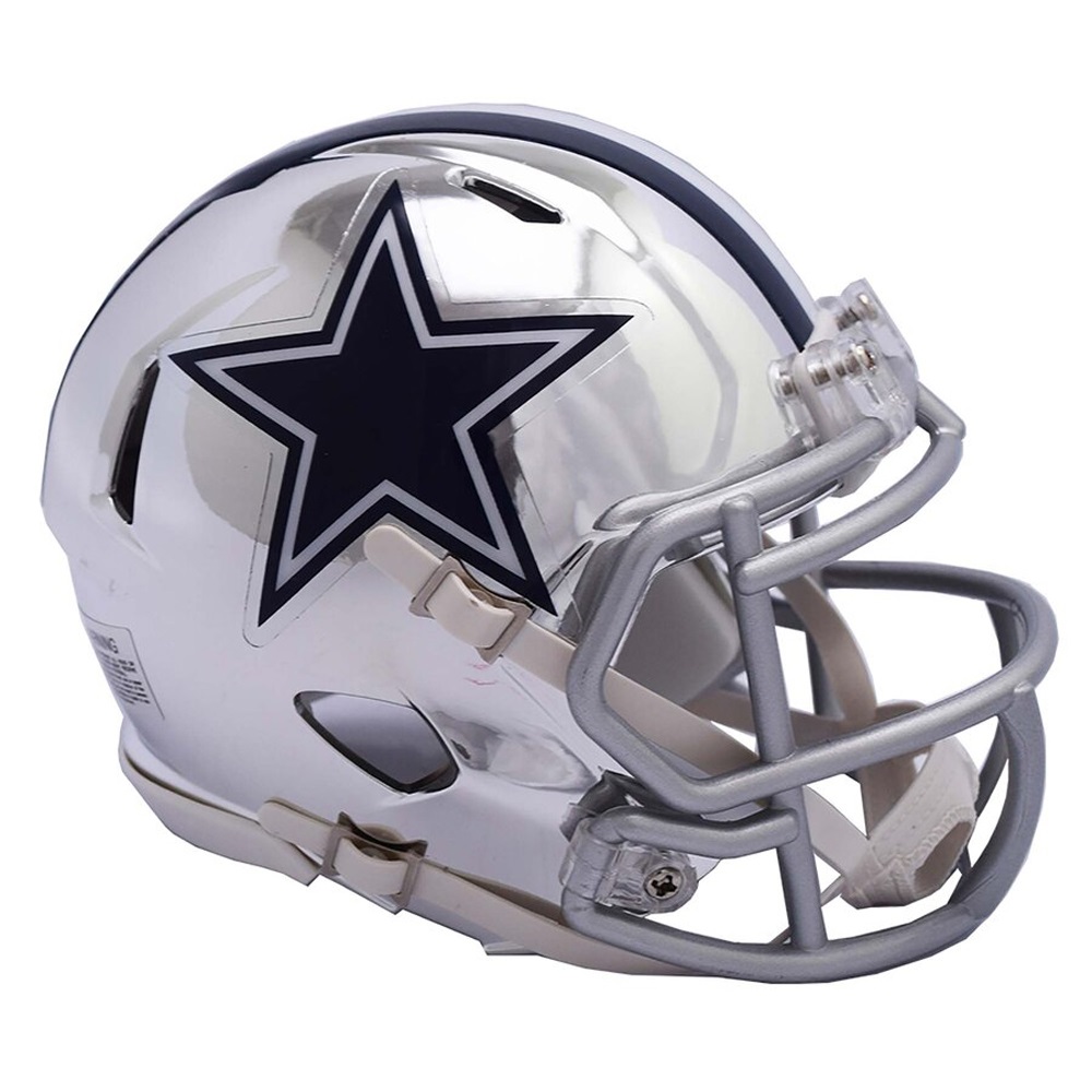 Dallas Cowboys Chrome Speed Mini Helmet New In Box 11848
