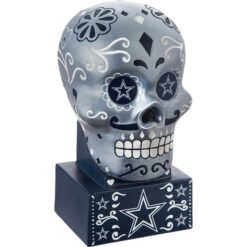 Dallas Cowboys Team Color Sugar Skull Statue Evergreen New 38496