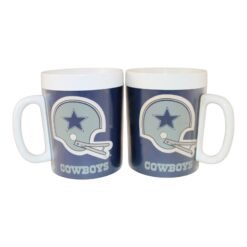Dallas Cowboys Vintage NLF Thermo-Serv Coffee Mug Set of 2 As Is 51173