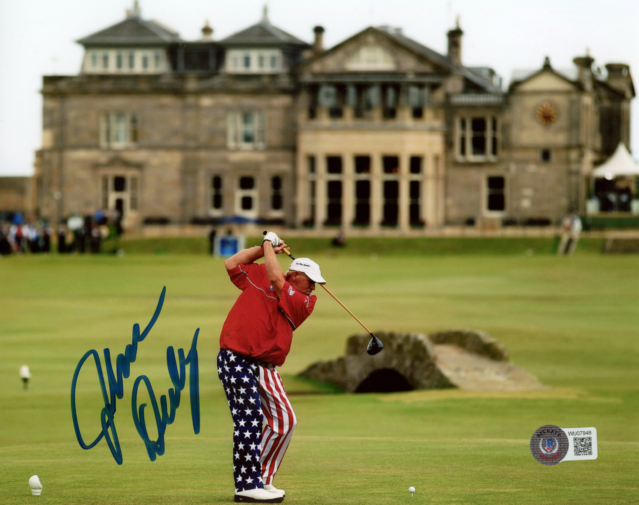 John Daly Autographed/Signed 8x10 Photo St Andrews Golf Course Beckett