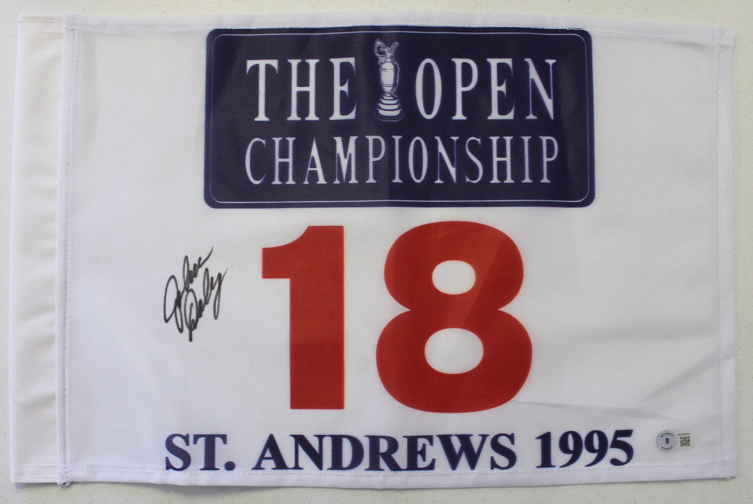 John Daly Autographed The Open Championship St Andrews Golf Flag Beckett