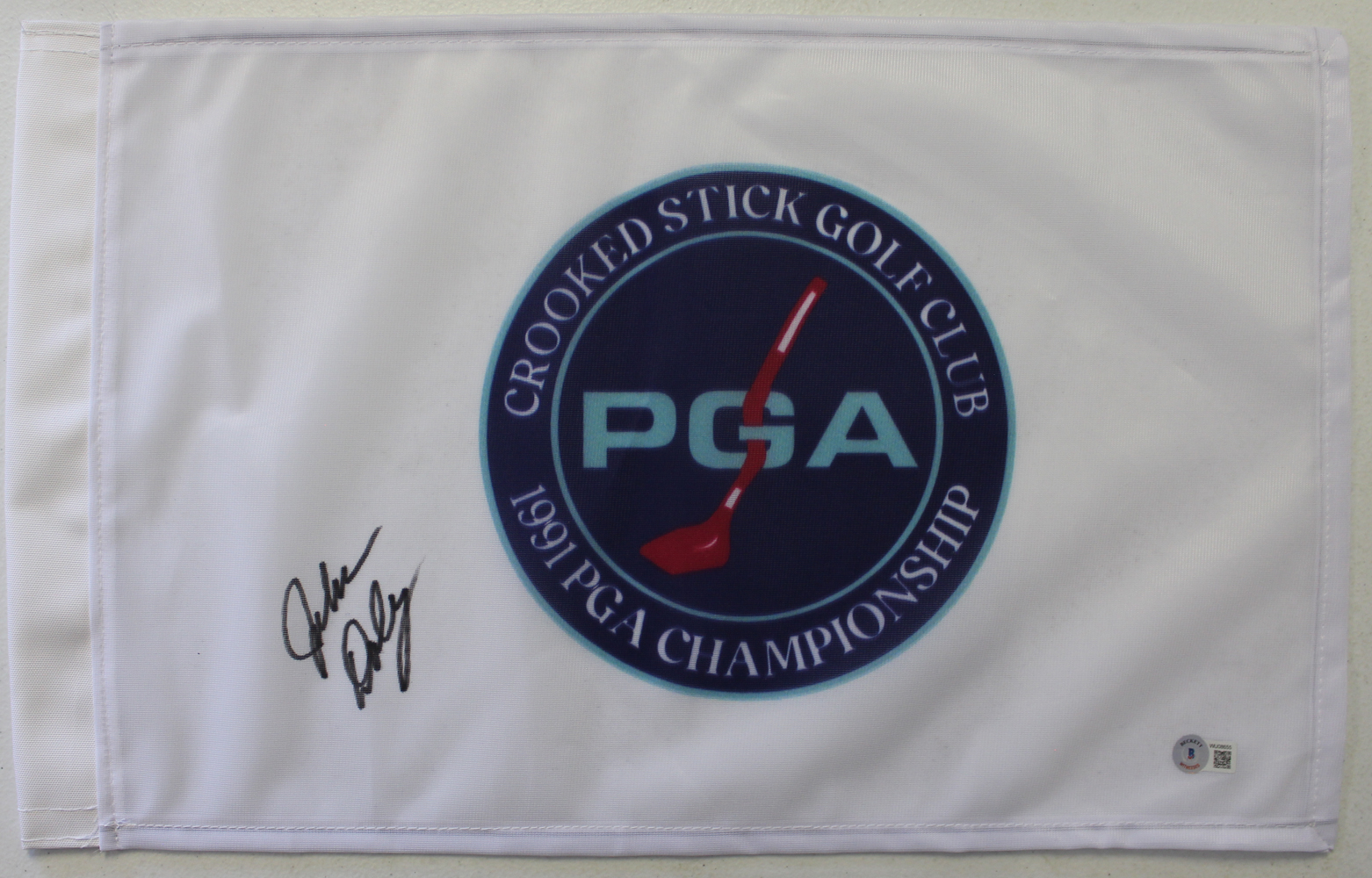 John Daly Autographed/Signed PGA Championship Golf Flag Beckett