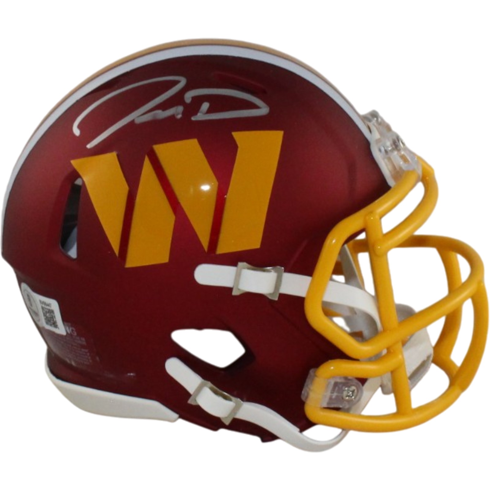 Jayden Daniels Autographed Washington Commanders ALT Mini Helmet Beckett 57967 1 Jayden Daniels Autographed Washington Commanders ALT Mini Helmet Beckett 57967
