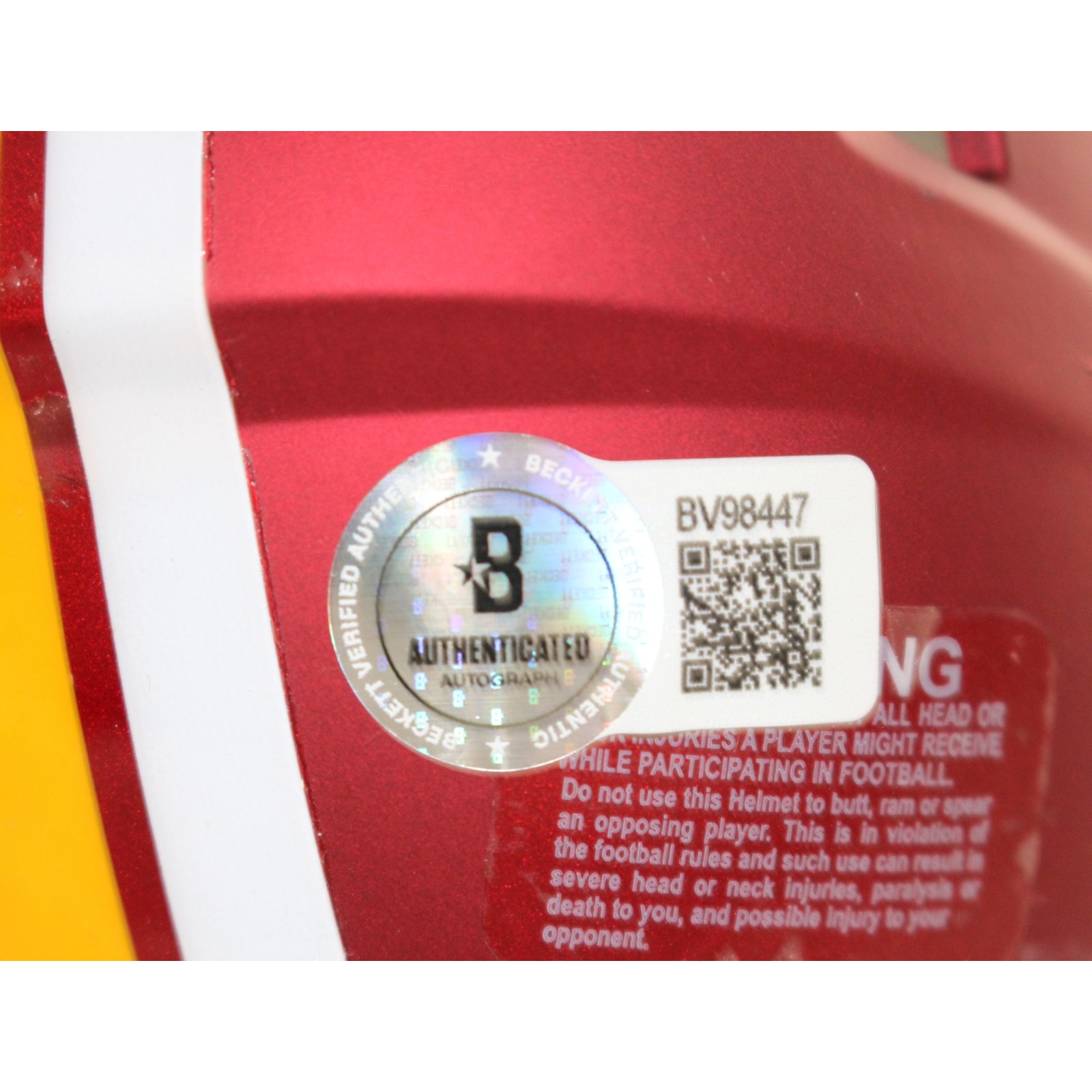 Jayden Daniels Autographed Washington Commanders ALT Mini Helmet Beckett 57967 4 Jayden Daniels Autographed Washington Commanders ALT Mini Helmet Beckett 57967