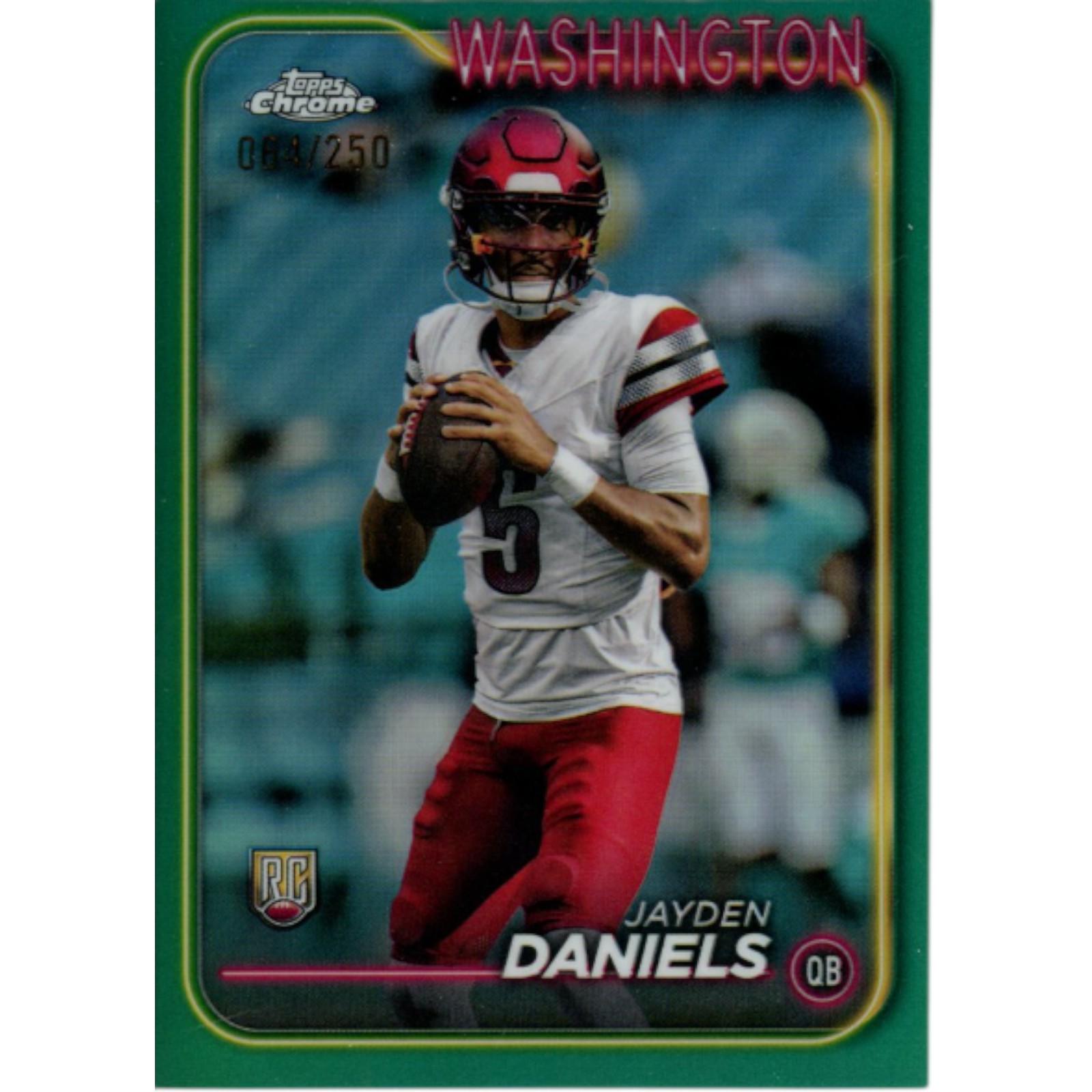 Jayden Daniels 2024 Topps Chrome #201 Teal Refractor #201 64/250 Rookie 59170