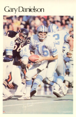Gary Danielson Detroit Lions Mini Poster 7/50 Marketcom 46239