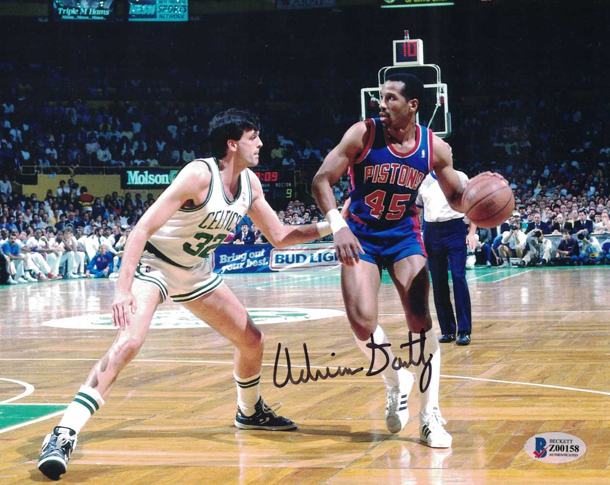 Adrian Dantley Autographed/Signed Utah Jazz 8x10 Photo BAS 31107