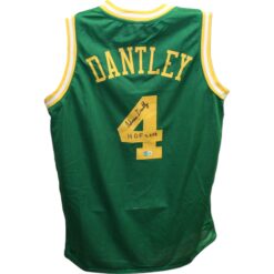 Adrian Dantley Autographed/Signed Pro Style Green Jersey Beckett