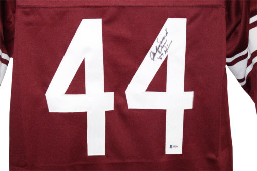 John David Crow Autographed/Signed College Style Red XL Jersey HT BAS 26503