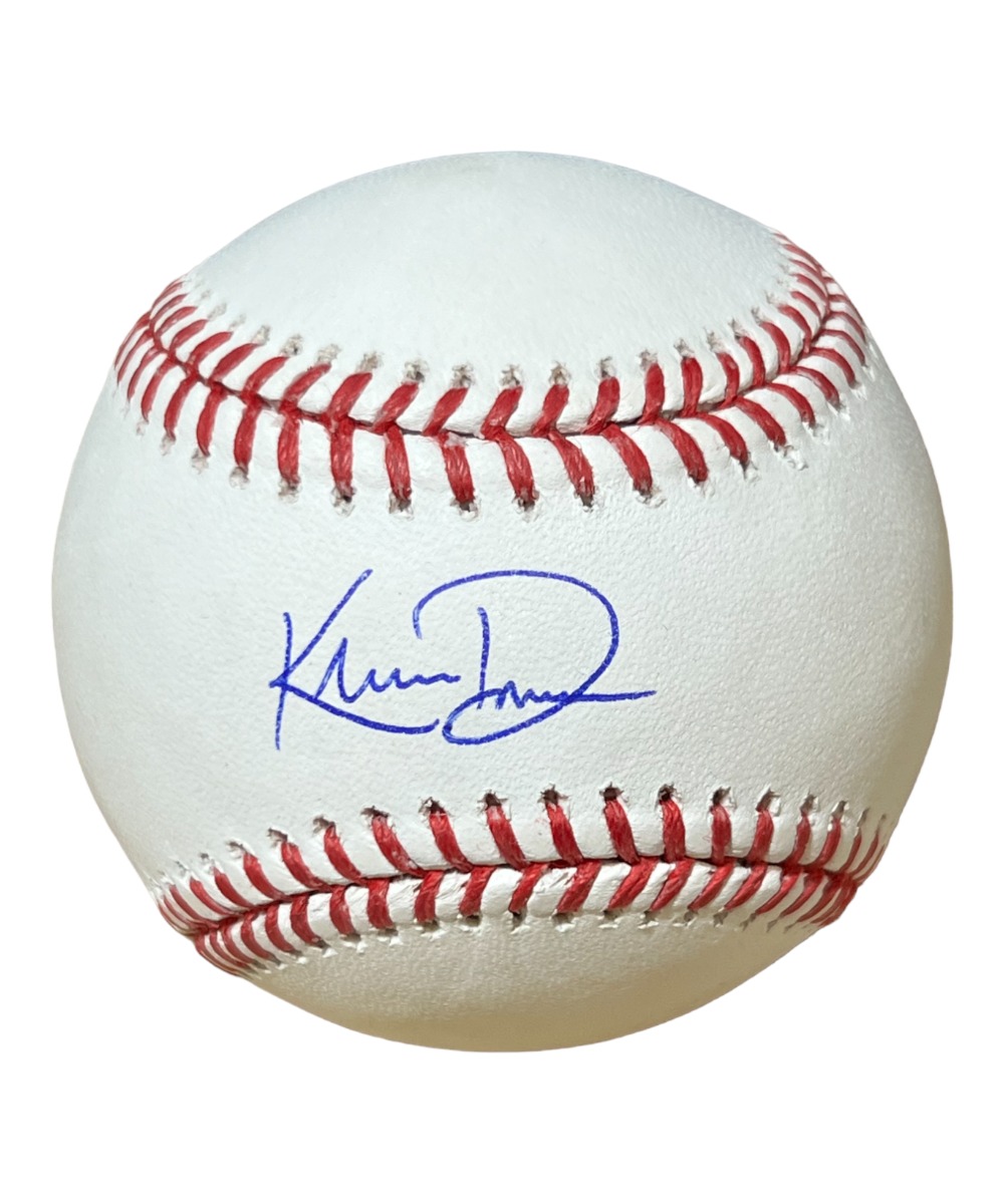 Khris Davis Autographed MLB Baseball Athletics A's Rangers MLB Auth
