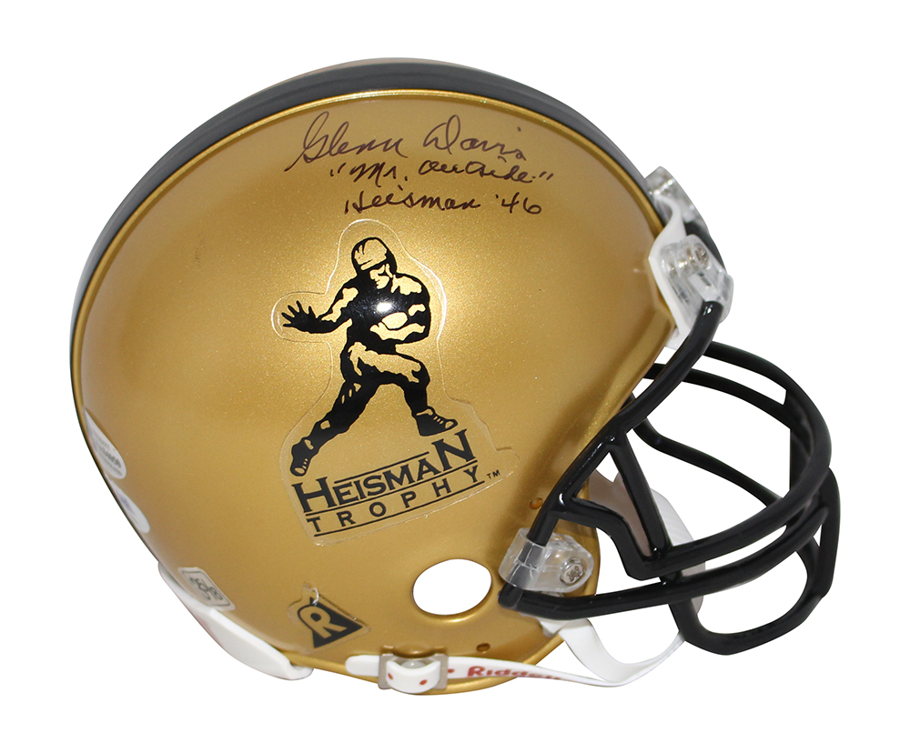 Glenn Davis & Doc Blanchard Autographed Heisman Mini Helmet 2 Insc PSA