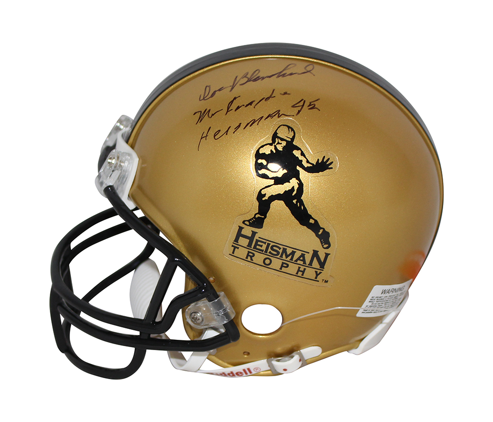 Glenn Davis & Doc Blanchard Autographed Heisman Mini Helmet 2 Insc PSA