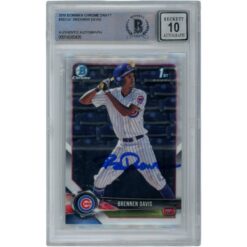 Brennen Davis Autographed As Is 2018 Bowman Chrome Draft #BDC47 Beckett 54571
