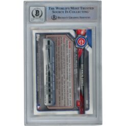 Brennen Davis Autographed As Is 2018 Bowman Chrome Draft #BDC47 Beckett 54571