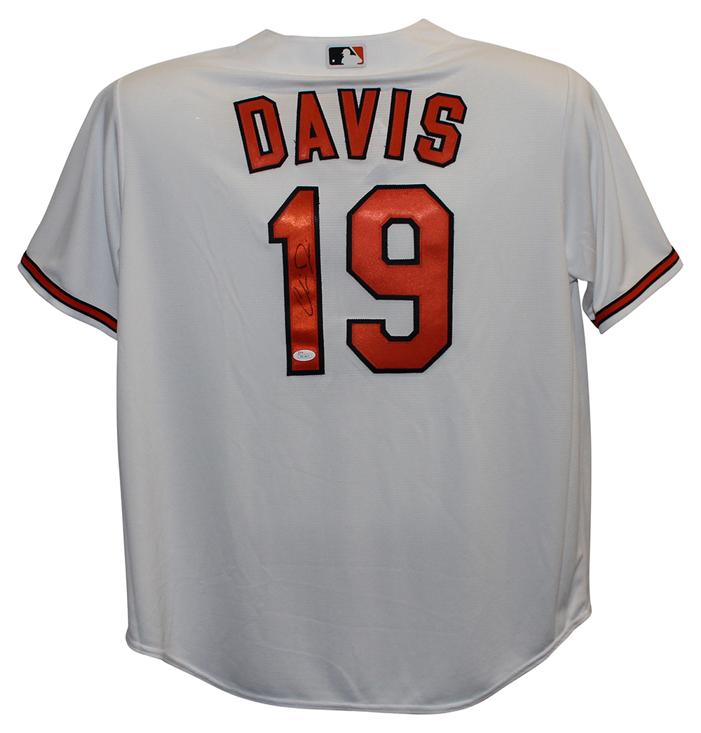 Chris Davis Autographed Baltimore Orioles Majestic White XL Jersey JSA