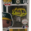 Kris Davis Autographed/Signed Oakland Athletics MLB Funko Pop #27 BAS 27280