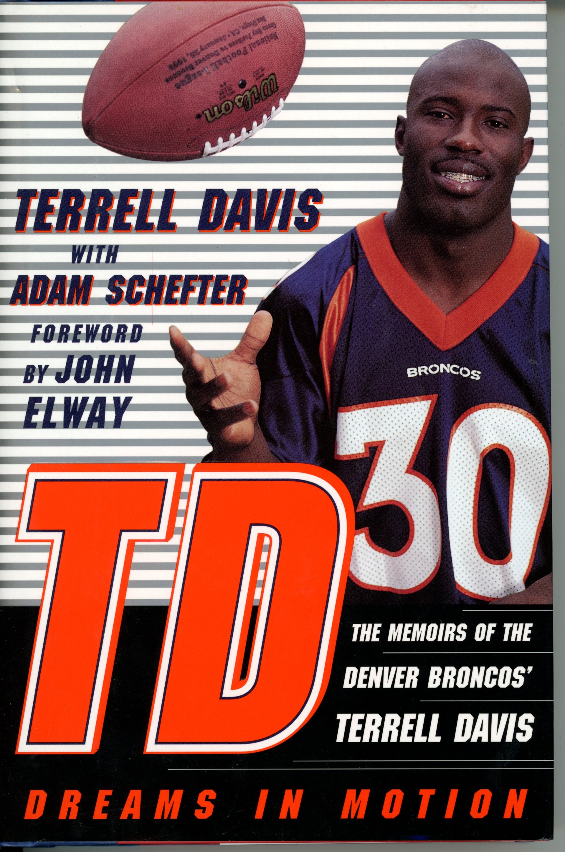 Terrell Davis Adam Schefter Autographed Denver Broncos Book Beckett 55774