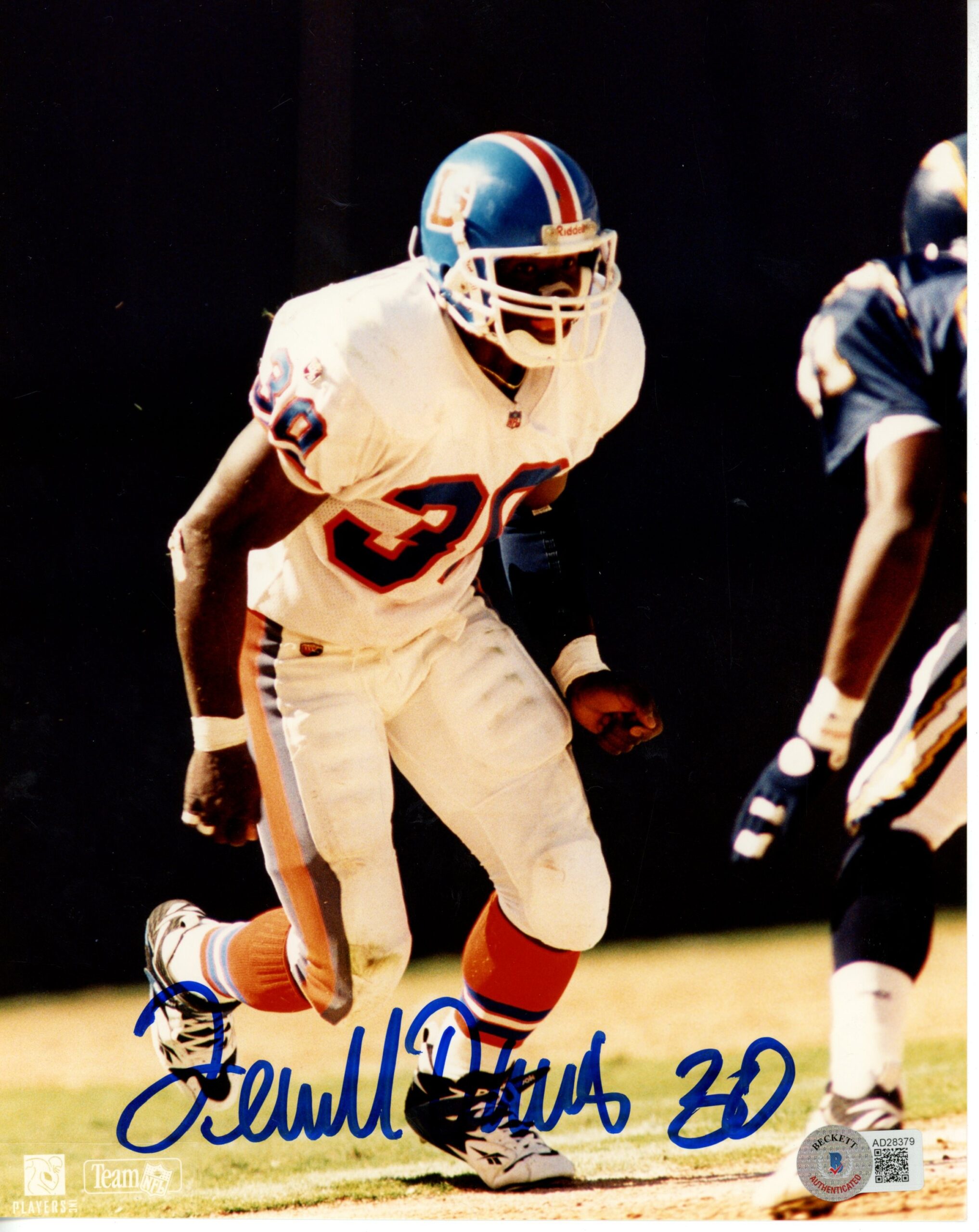 Terrell Davis Autographed/Signed Denver Broncos 8x10 Photo Beckett 55809