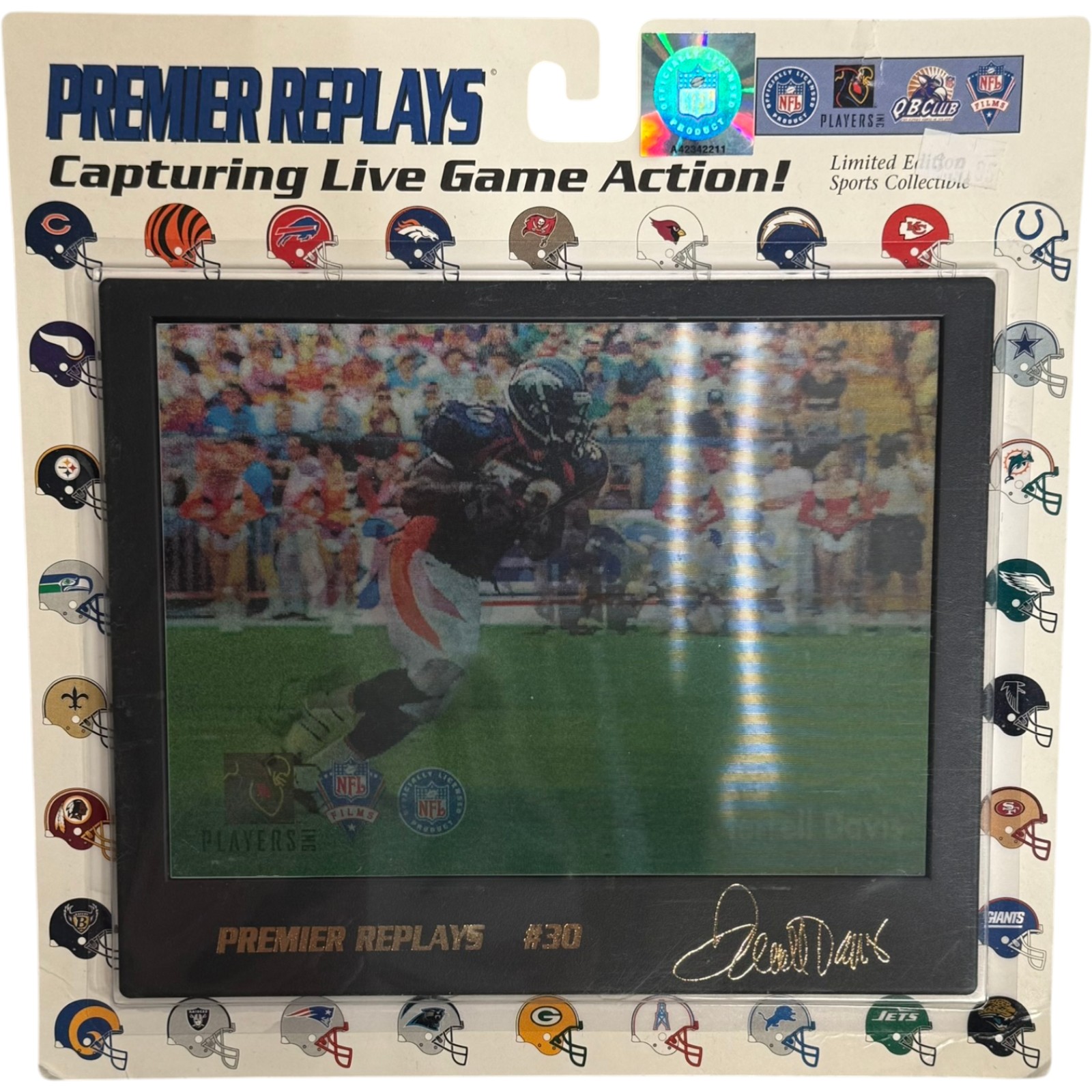 Terrell Davis Denver Broncos Premier Replays Live Action Print 55316