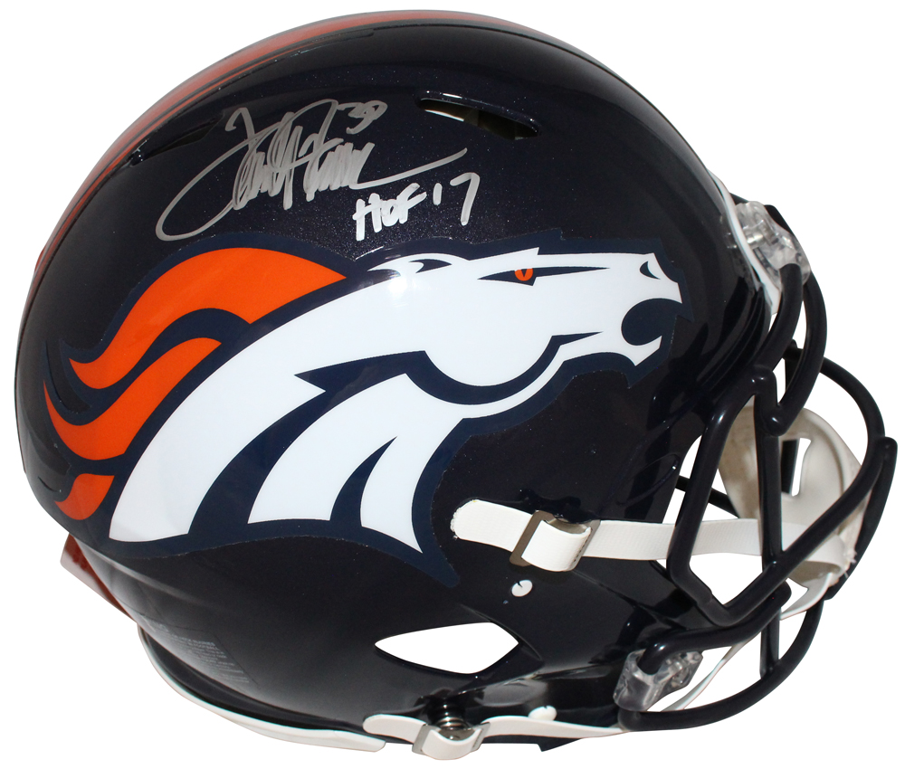 Terrell Davis Autographed Denver Broncos Authentic Helmet Beckett