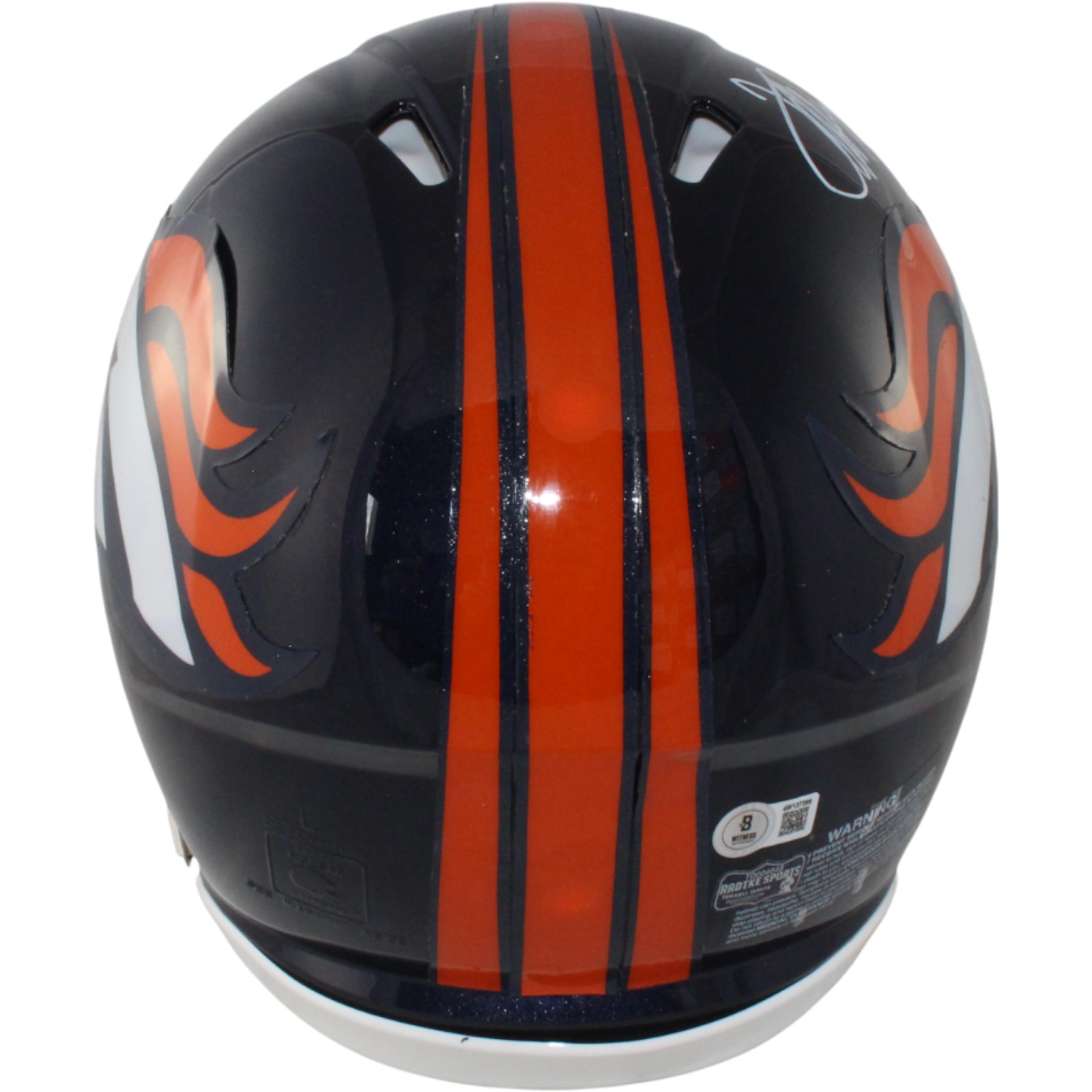 Terrell Davis Autographed Denver Broncos Authentic TB Helmet HOF Beckett 54615 3 Terrell Davis Autographed Denver Broncos Authentic TB Helmet HOF Beckett 54615