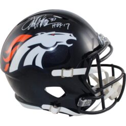 Terrell Davis Autographed Denver Broncos F/S Throwback Helmet HOF Beckett 54607