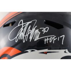 Terrell Davis Autographed Denver Broncos F/S Throwback Helmet HOF Beckett 54607