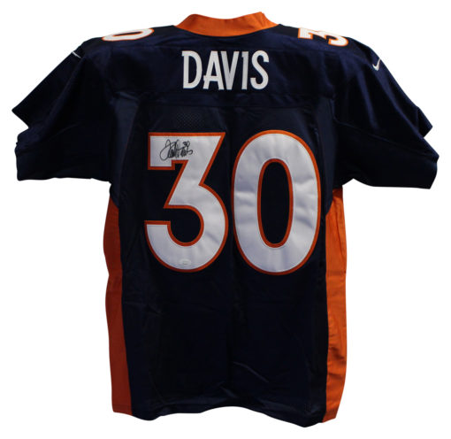 Terrell Davis Autographed Denver Broncos Nike Blue XL 48 Jersey JSA 25169