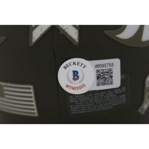 Terrell Davis Autographed Denver Broncos 22 STS Mini Helmet HOF Beckett 46973