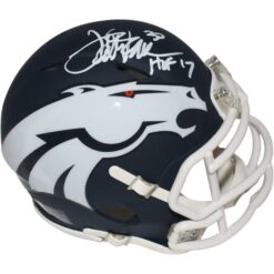 Terrell Davis Signed Denver Broncos AMP Mini Helmet HOF Beckett