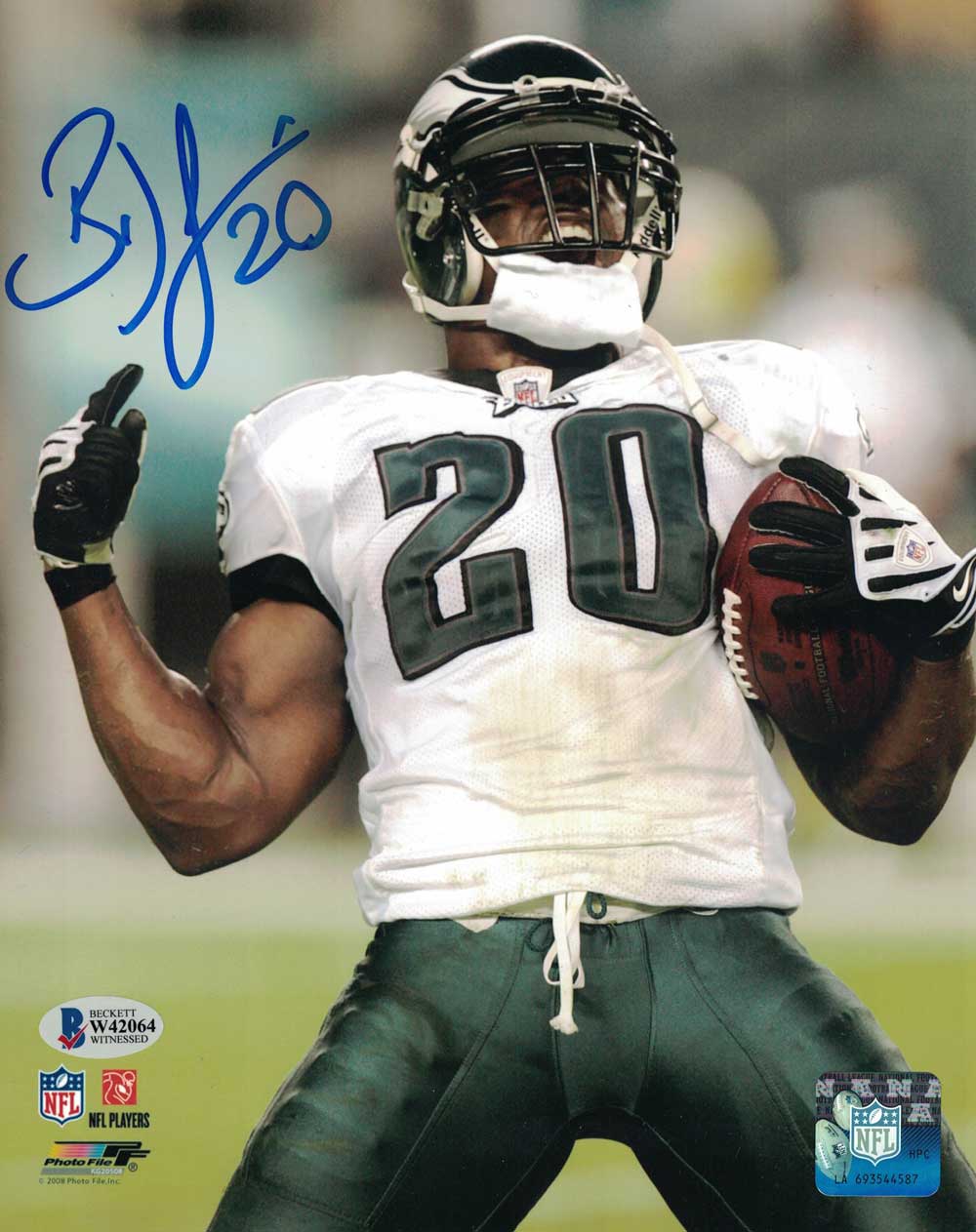 Brian Dawkins Autographed/Signed Philadelphia Eagles 8×10 Photo BAS