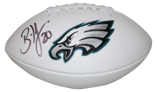 Brian Dawkins Autographed/Signed Philadelphia Eagles Logo Football BAS 26051